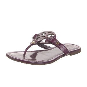 Tory Burch Purple Patent Leather Miller Sandal Size 6